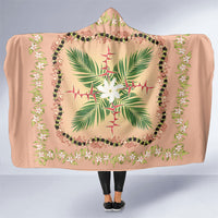 Hawaii Quilt Inspired Collection Aloha Flowers Hooded Blanket Maile - Kukui Nut Lei