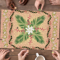 Hawaii Quilt Inspired Collection Aloha Flowers Puzzle Maile - Kukui Nut Lei