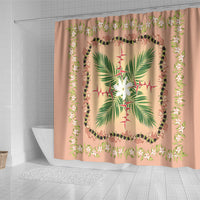 Hawaii Quilt Inspired Collection Aloha Flowers Shower Curtain Maile - Kukui Nut Lei