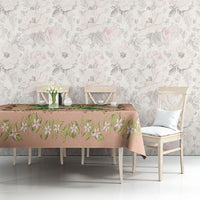 Hawaii Quilt Inspired Collection Aloha Flowers Tablecloth Maile - Kukui Nut Lei