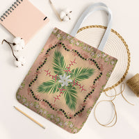 Hawaii Quilt Inspired Collection Aloha Flowers Tote Bag Maile - Kukui Nut Lei