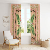 Hawaii Quilt Inspired Collection Aloha Flowers Window Curtain Maile - Kukui Nut Lei