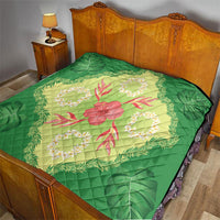 Hawaii Quilt Inspired Collection Aloha Flowers Quilt Plumeria - Ti Leaf Lei