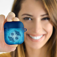 Hawaii Quilt Inspired Collection Aloha Sea AirPods Case Manta Ray and Turtles