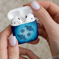 Hawaii Quilt Inspired Collection Aloha Sea AirPods Case Manta Ray and Turtles