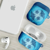 Hawaii Quilt Inspired Collection Aloha Sea AirPods Case Manta Ray and Turtles