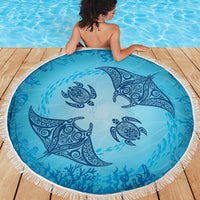 Hawaii Quilt Inspired Collection Aloha Sea Beach Blanket Manta Ray and Turtles