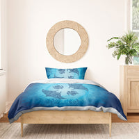 Hawaii Quilt Inspired Collection Aloha Sea Bedding Set Manta Ray and Turtles