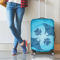 Hawaii Quilt Inspired Collection Aloha Sea Luggage Cover Manta Ray and Turtles