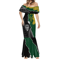 Personalised New Zealand Vs South Africa Rugby Mermaid Dress Rivals Dynamics LT7 - Polynesian Pride
