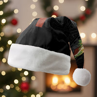 Hawaii Ka Pule a ka Haku Memorial Christmas Santa Hat Flower Lei Cross - Black