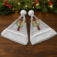 Hawaii Ka Pule a ka Haku Memorial Christmas Santa Hat Flower Lei Cross - Ivory White