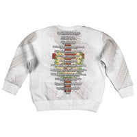 Hawaii Ka Pule a ka Haku Memorial Kid Ugly Christmas Sweater Flower Lei Cross - Ivory White