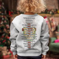 Hawaii Ka Pule a ka Haku Memorial Kid Ugly Christmas Sweater Flower Lei Cross - Ivory White