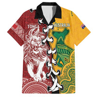 Mate Ma'a Tonga Vs Australia Rugby Personalized Family Matching Short Sleeve Bodycon Dress and Hawaiian Shirt Special Mascots