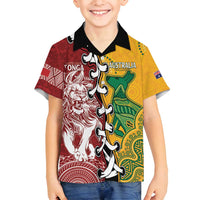 Mate Ma'a Tonga Vs Australia Rugby Personalized Family Matching Tank Maxi Dress and Hawaiian Shirt Special Mascots LT7 Son's Shirt Colorful - Polynesian Pride