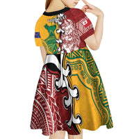 Mate Ma'a Tonga Vs Australia Rugby Personalized Kid Short Sleeve Dress Special Mascots LT7 - Polynesian Pride