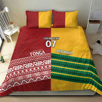 Australia - Tonga Rugby Custom Bedding Set Minimalist Dynamic