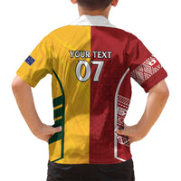 Australia - Tonga Rugby Custom Family Matching Long Sleeve Bodycon Dress and Hawaiian Shirt Minimalist Dynamic