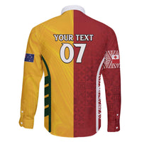 Australia - Tonga Rugby Custom Family Matching Off The Shoulder Long Sleeve Dress and Hawaiian Shirt Minimalist Dynamic LT7 - Polynesian Pride