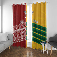 Australia - Tonga Rugby Custom Window Curtain Minimalist Dynamic