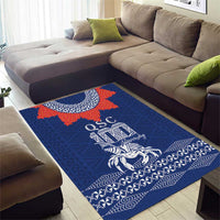 Queen Salote College 100 Years Anniversary Area Rug Tonga QSC Royal Blue - Polynesian Pride
