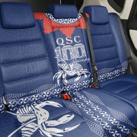 Queen Salote College 100 Years Anniversary Back Car Seat Cover Tonga QSC Royal Blue - Polynesian Pride