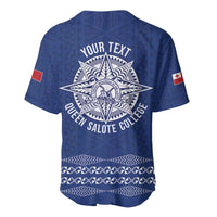 Queen Salote College 100 Years Anniversary Personalized Baseball Jersey Tonga QSC Royal Blue - Polynesian Pride