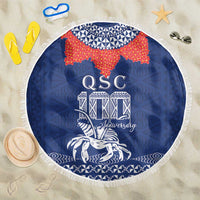 Queen Salote College 100 Years Anniversary Beach Blanket Tonga QSC Royal Blue - Polynesian Pride