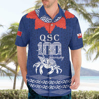 Queen Salote College 100 Years Anniversary Personalized Hawaiian Shirt Tonga QSC Royal Blue - Polynesian Pride