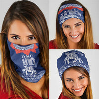 Queen Salote College 100 Years Anniversary Neck Gaiter Tonga QSC Royal Blue LT7 - Polynesian Pride