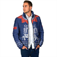 Queen Salote College 100 Years Anniversary Personalized Padded Jacket Tonga QSC Royal Blue - Polynesian Pride