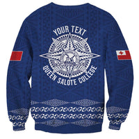 Queen Salote College 100 Years Anniversary Personalized Sweatshirt Tonga QSC Royal Blue - Polynesian Pride