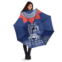 Queen Salote College 100 Years Anniversary Umbrella Tonga QSC Royal Blue - Polynesian Pride