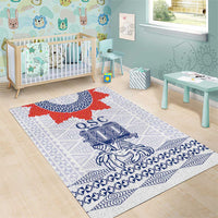 Queen Salote College 100 Years Anniversary Area Rug Tonga QSC White - Polynesian Pride