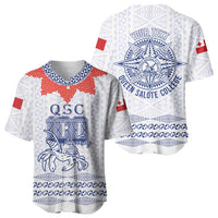 Queen Salote College 100 Years Anniversary Personalized Baseball Jersey Tonga QSC White LT7 - Polynesian Pride