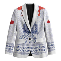 Queen Salote College 100 Years Anniversary Personalized Blazer Tonga QSC White - Polynesian Pride