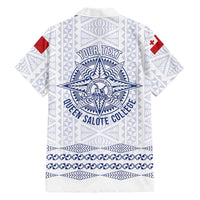 Queen Salote College 100 Years Anniversary Personalized Family Matching Mermaid Dress and Hawaiian Shirt Tonga QSC White LT7 - Polynesian Pride