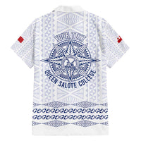 Queen Salote College 100 Years Anniversary Personalized Hawaiian Shirt Tonga QSC White - Polynesian Pride