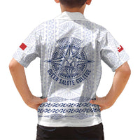 Queen Salote College 100 Years Anniversary Personalized Kid Hawaiian Shirt Tonga QSC White - Polynesian Pride
