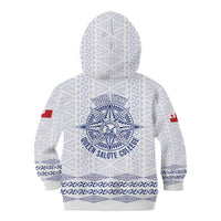Queen Salote College 100 Years Anniversary Personalized Kid Hoodie Tonga QSC White - Polynesian Pride