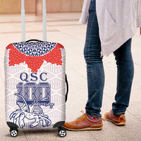 Queen Salote College 100 Years Anniversary Luggage Cover Tonga QSC White - Polynesian Pride