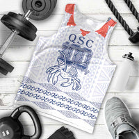 Queen Salote College 100 Years Anniversary Personalized Men Tank Top Tonga QSC White LT7 - Polynesian Pride