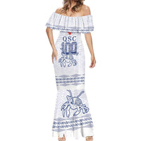 Queen Salote College 100 Years Anniversary Personalized Mermaid Dress Tonga QSC White LT7 - Polynesian Pride