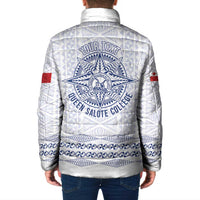 Queen Salote College 100 Years Anniversary Personalized Padded Jacket Tonga QSC White - Polynesian Pride
