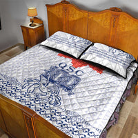 Queen Salote College 100 Years Anniversary Quilt Bed Set Tonga QSC White - Polynesian Pride
