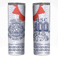 Queen Salote College 100 Years Anniversary Personalized Skinny Tumbler Tonga QSC White - Polynesian Pride