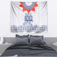 Queen Salote College 100 Years Anniversary Tapestry Tonga QSC White - Polynesian Pride