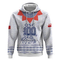 Queen Salote College 100 Years Anniversary Personalized Zip Hoodie Tonga QSC White - Polynesian Pride