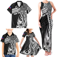 Personalised Philippines Family Matching Tank Maxi Dress and Hawaiian Shirt Tribal Sun LT7 - Polynesian Pride